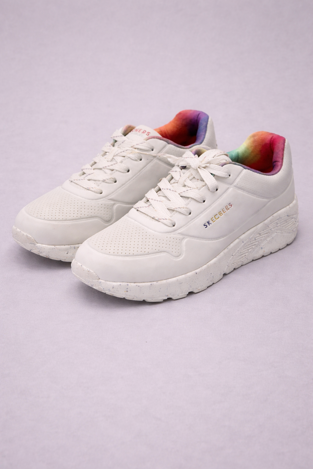 Skechers: Boys Rainbow white