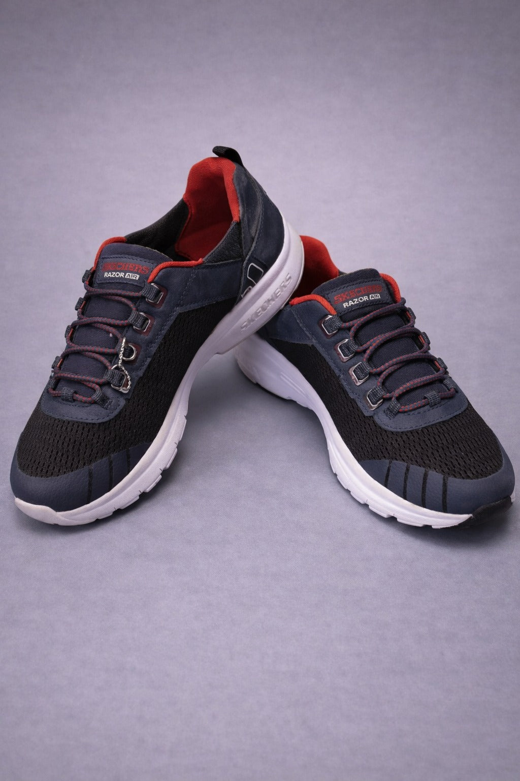 Skechers: Boys Black-Indigo