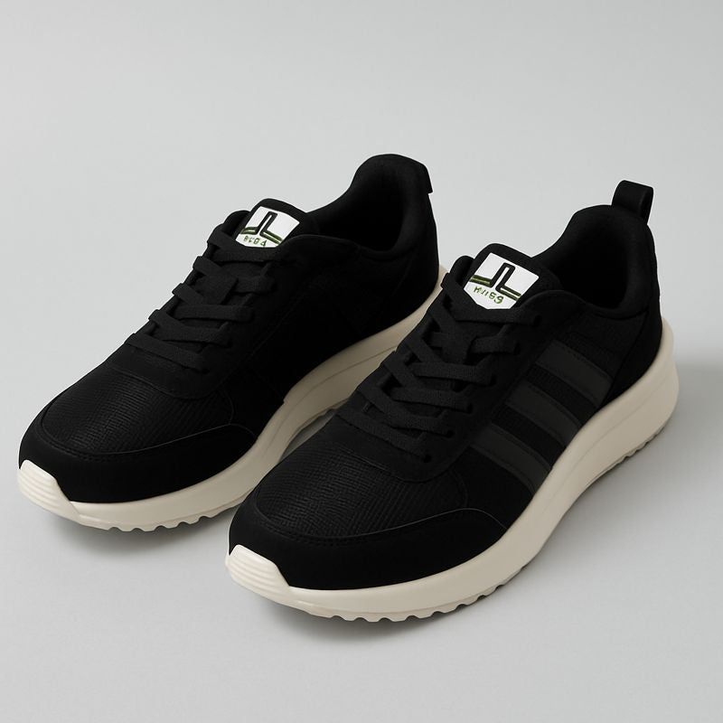 Xtep: Black with rectangle pattern