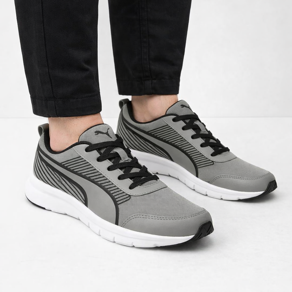 Puma: All grey with black pattern