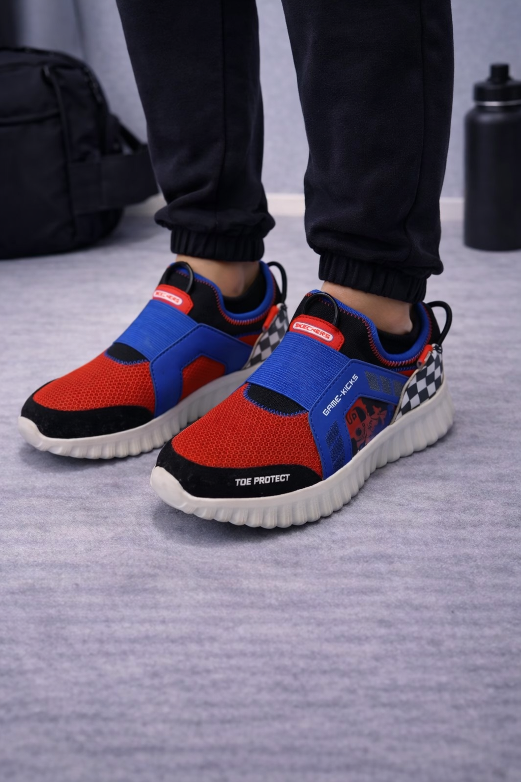 Skechers: Boys Red-Blue