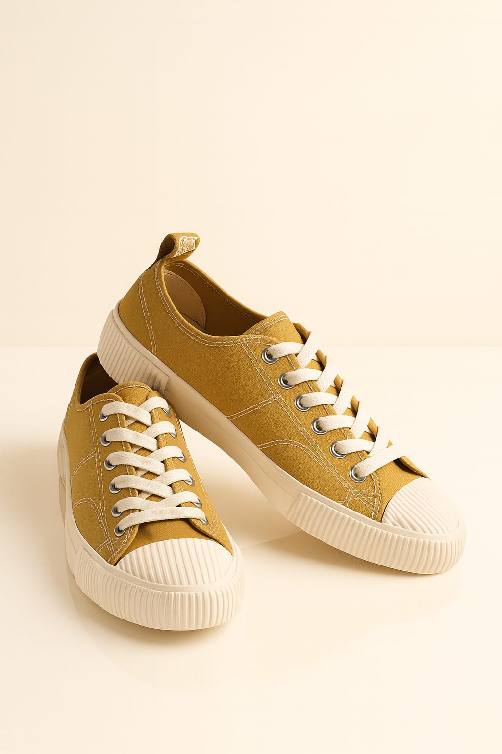 Xtep: Mustard and white