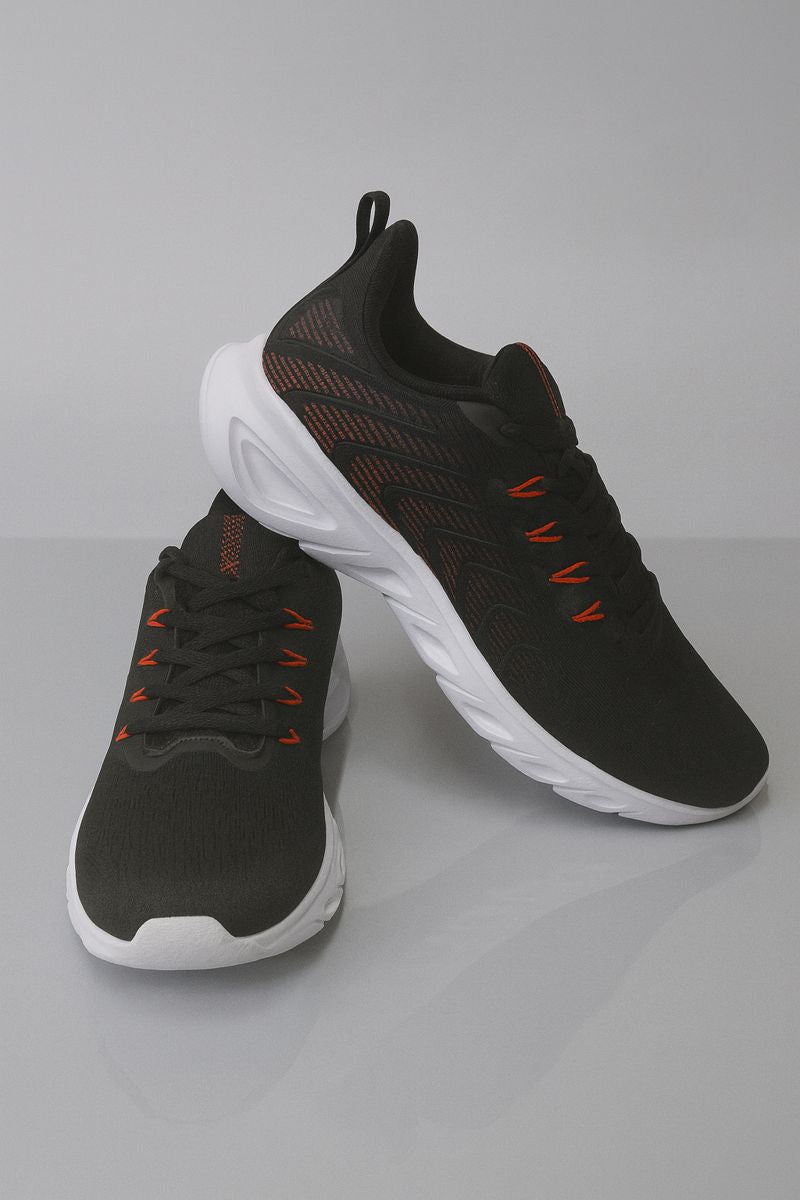 Xtep: Black with Red strips