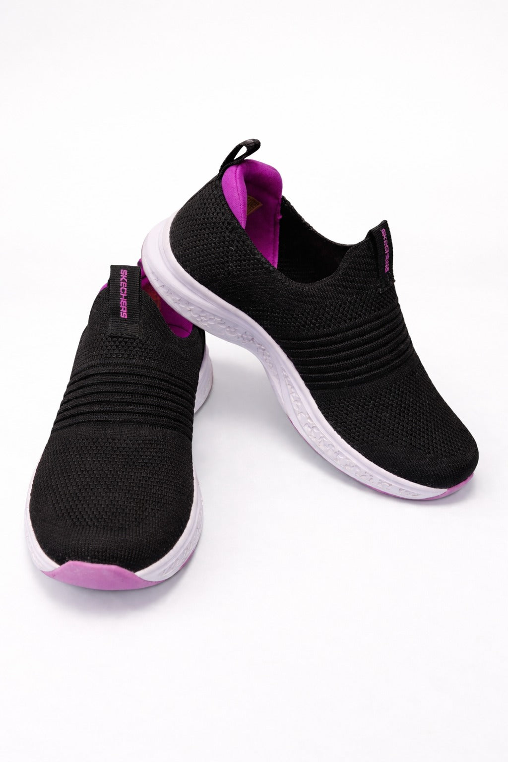 Skechers: Girls Black-Purple