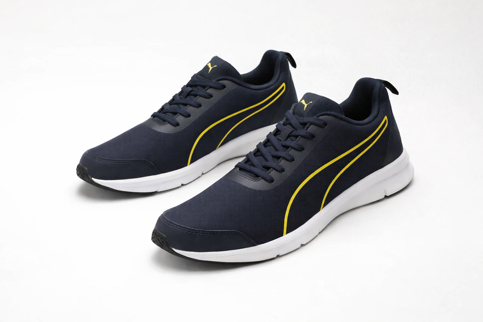 Puma: Dark Blue with Yellow Design