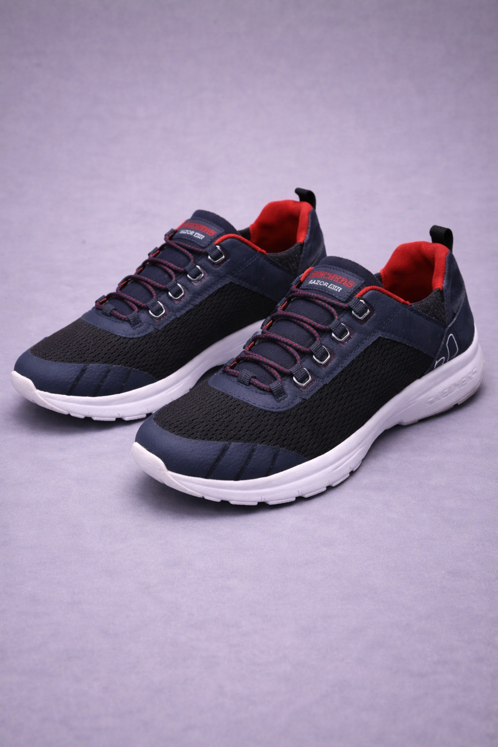 Skechers: Boys Black-Indigo