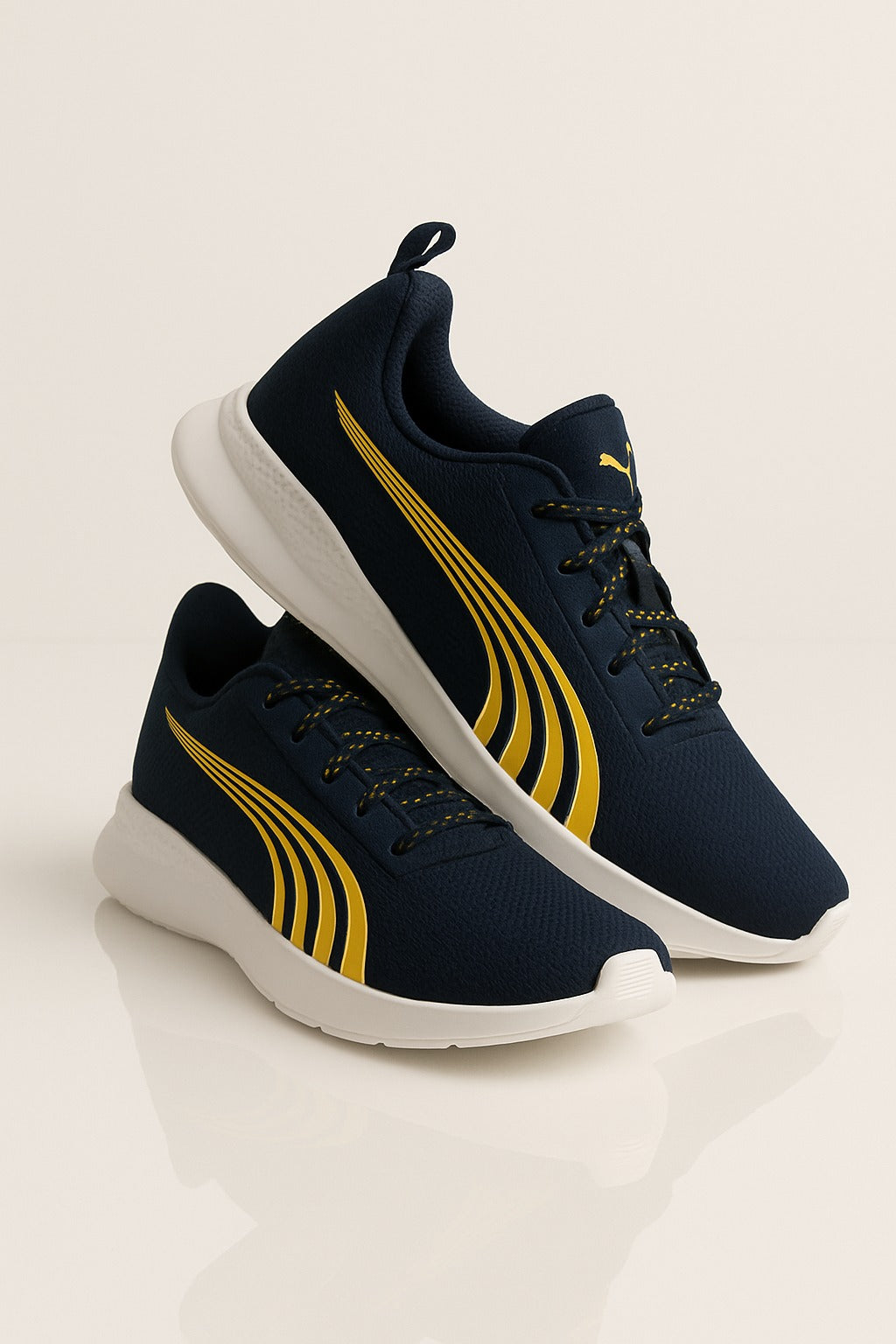 Puma: Navy Blue-Yellow