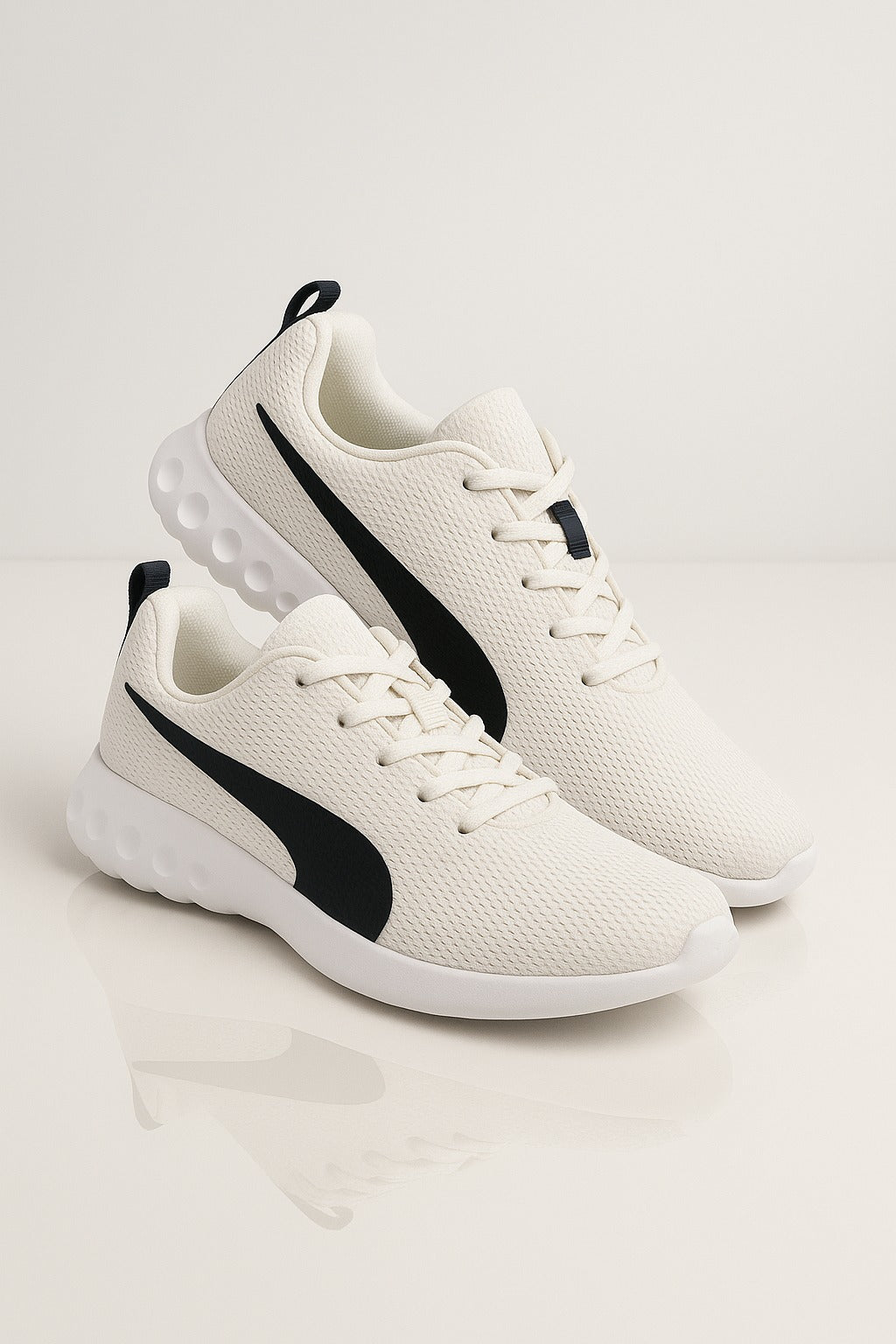 Puma: White with Black logo Design