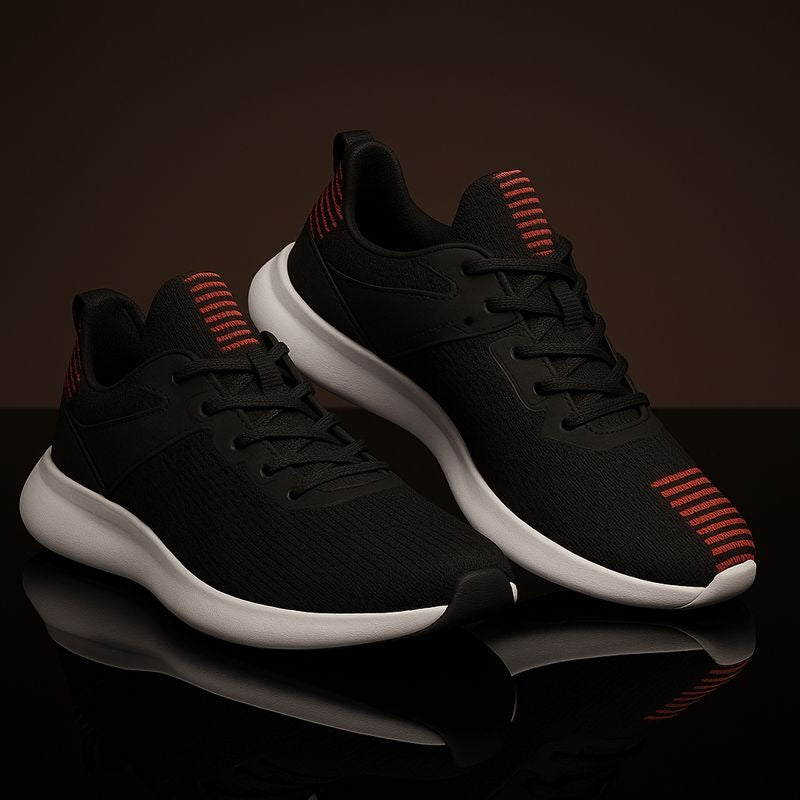 Xtep: Black with pattern red