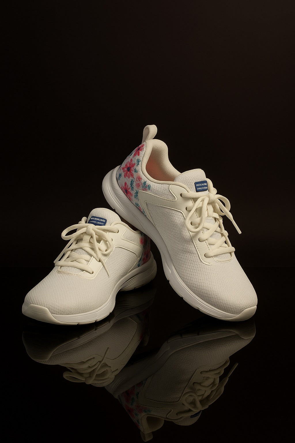 Skechers: Flowery white