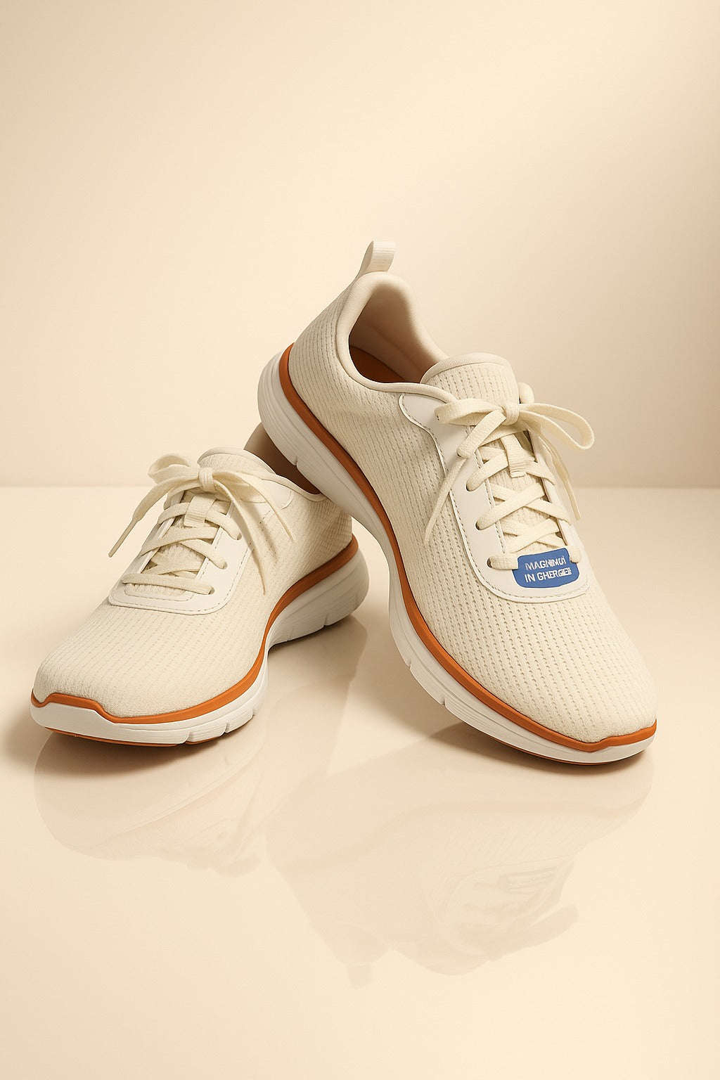 Skechers: White-Brown