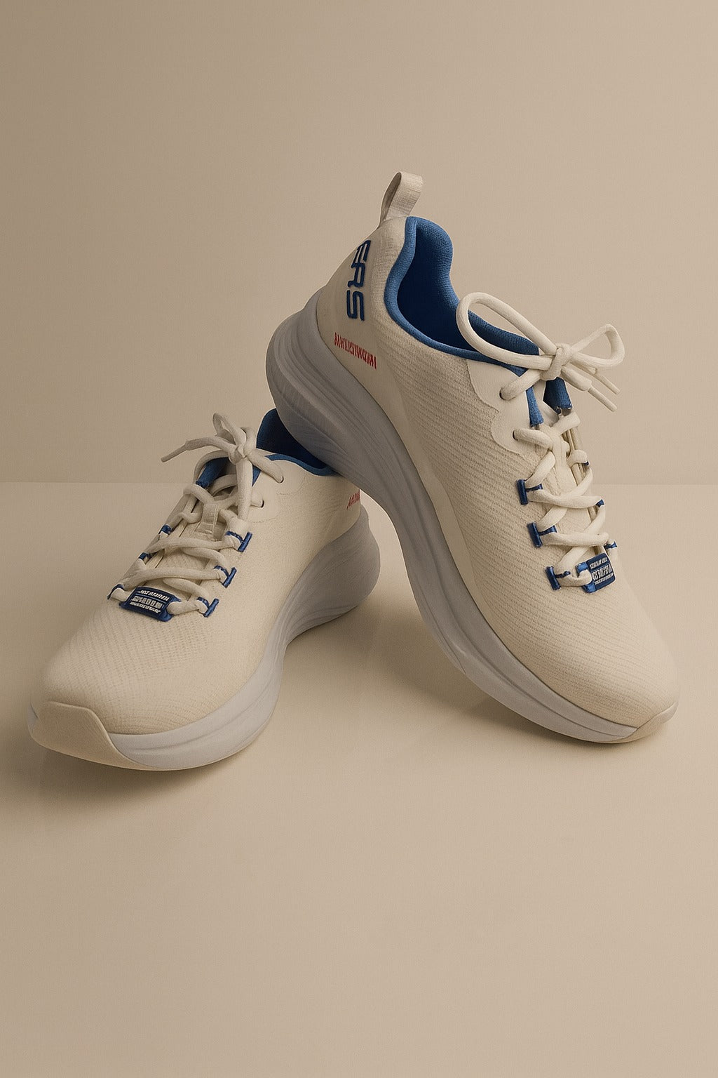 Skechers: White-Blue