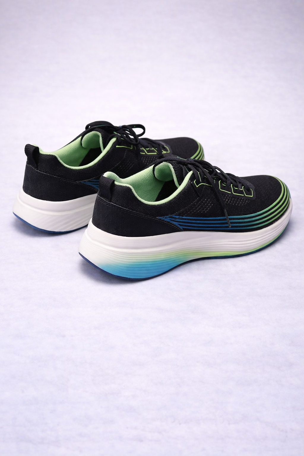 Skechers: Boys Green-black
