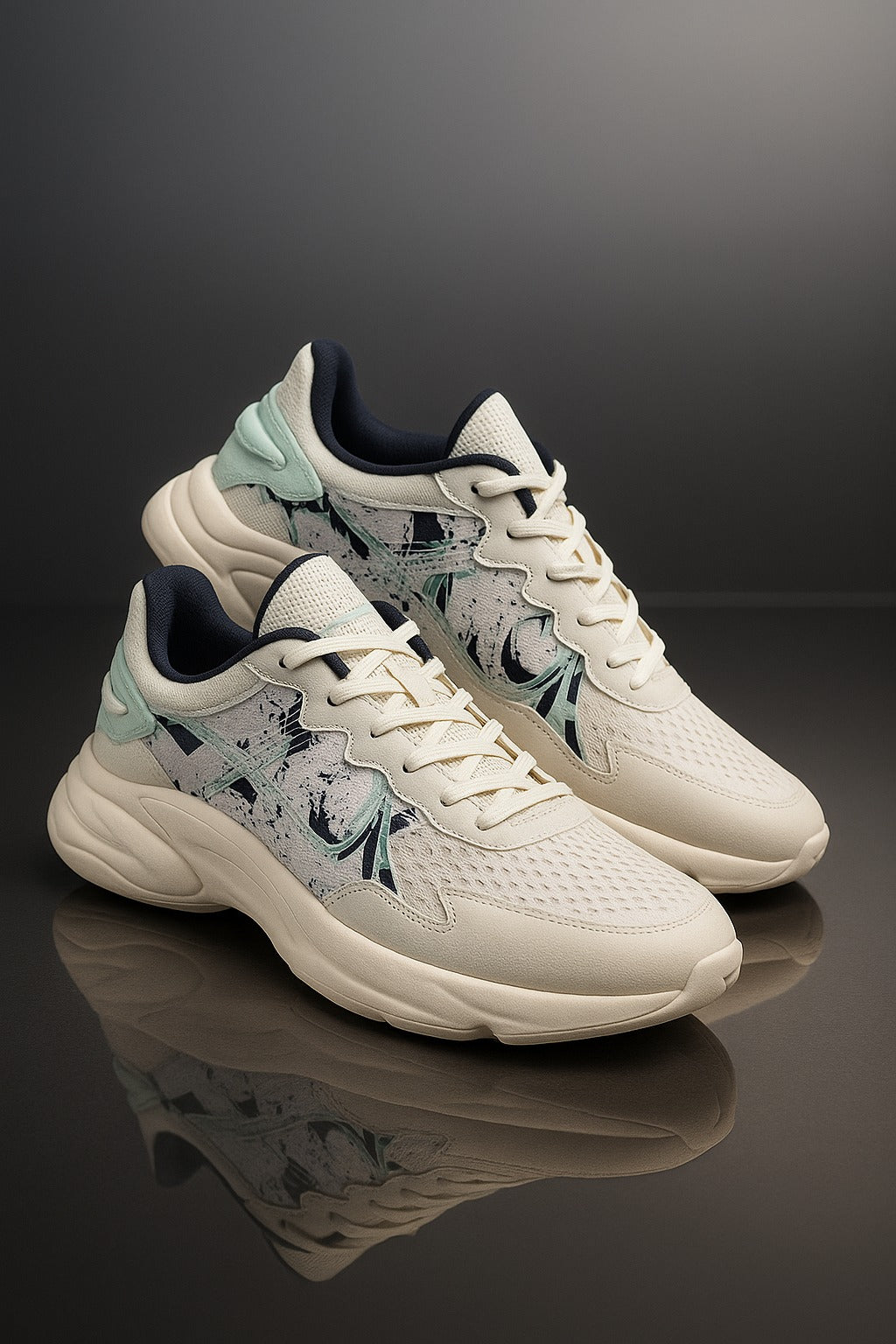 Xtep: white and powder blue