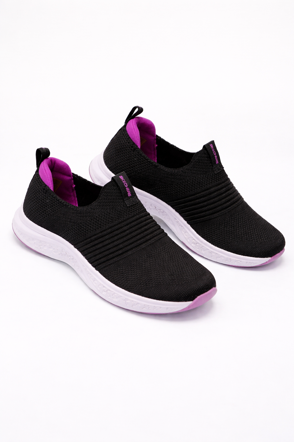 Skechers: Girls Black-Purple