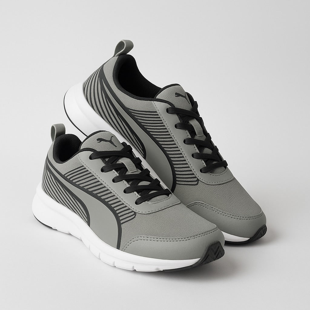 Puma: All grey with black pattern
