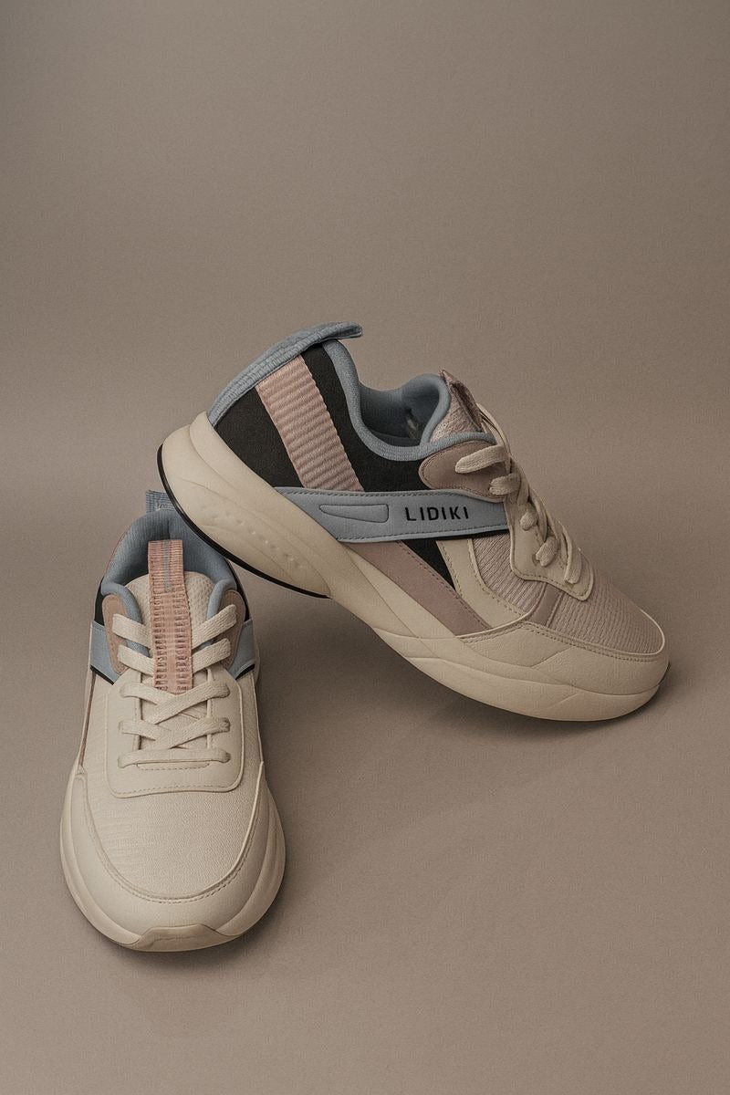 Xtep: White -powder pink