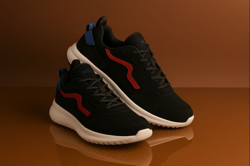 Xtep: Black with red