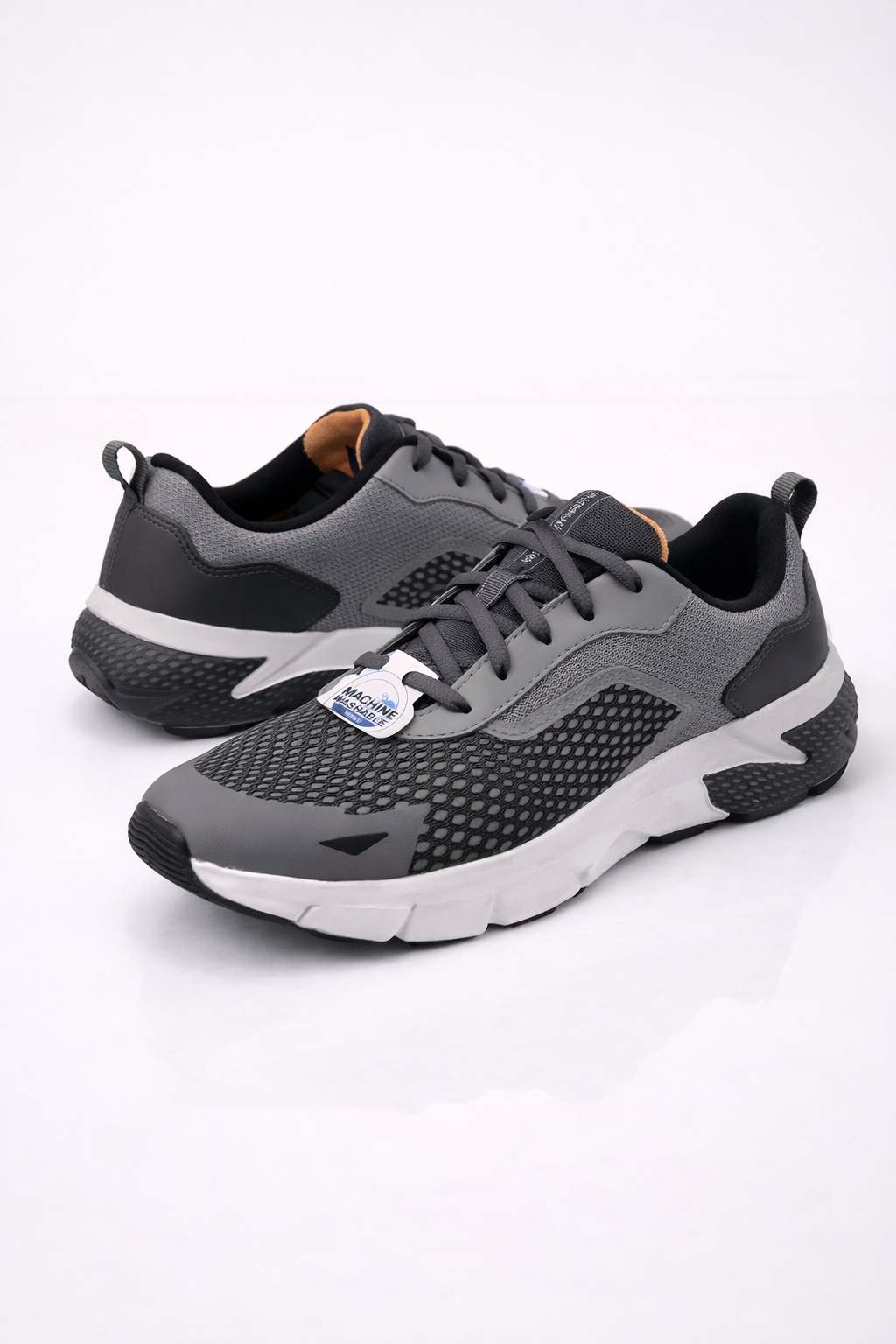 Skechers: Boys Grey-black